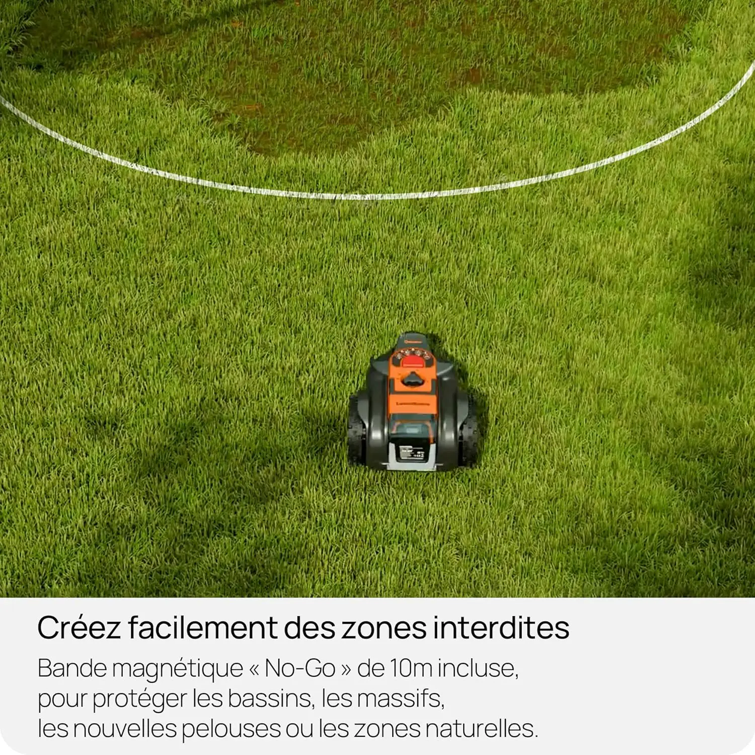 Robot tondeuse jaune vue 8