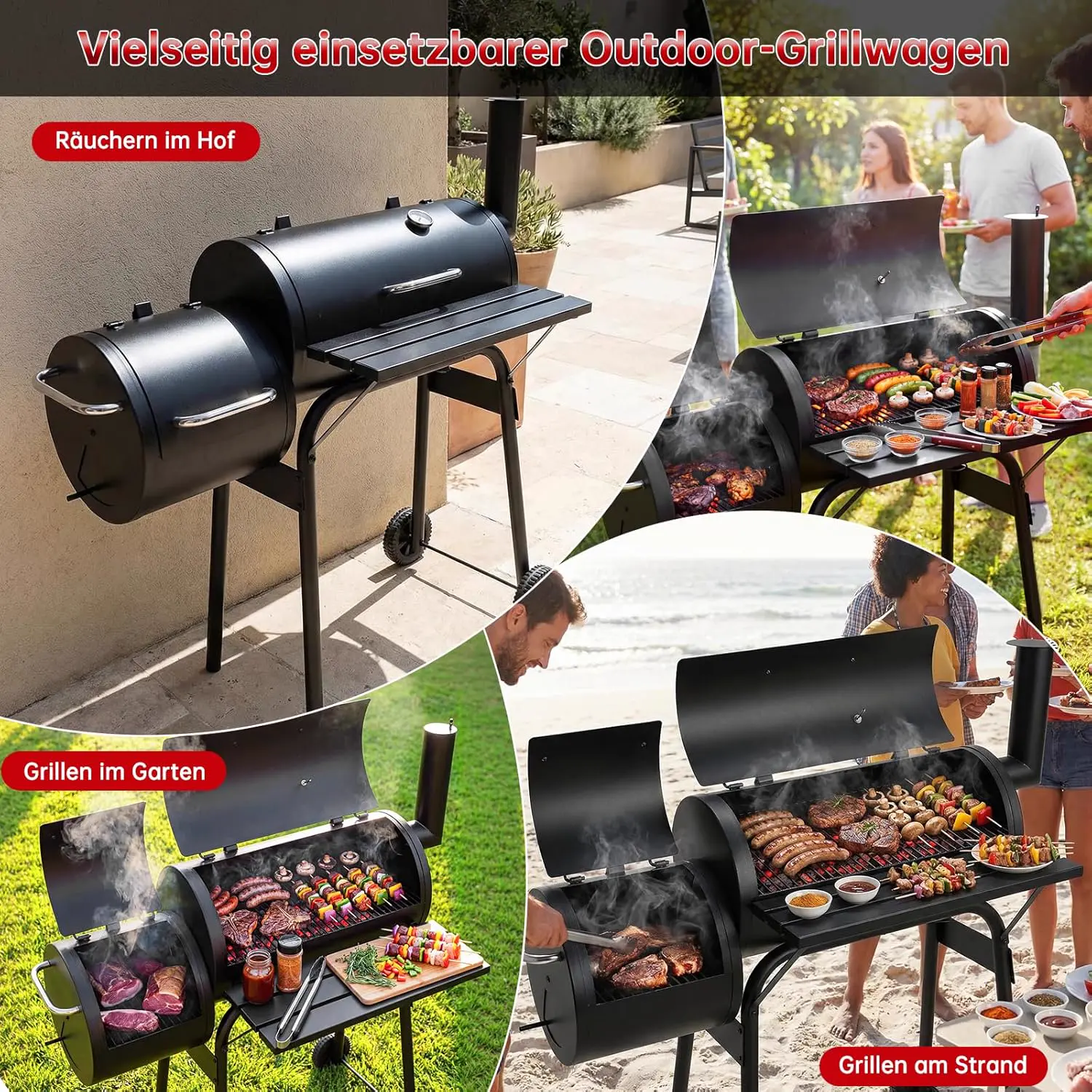 Barbecue à charbon 6 places en métal 59 m² vue 7