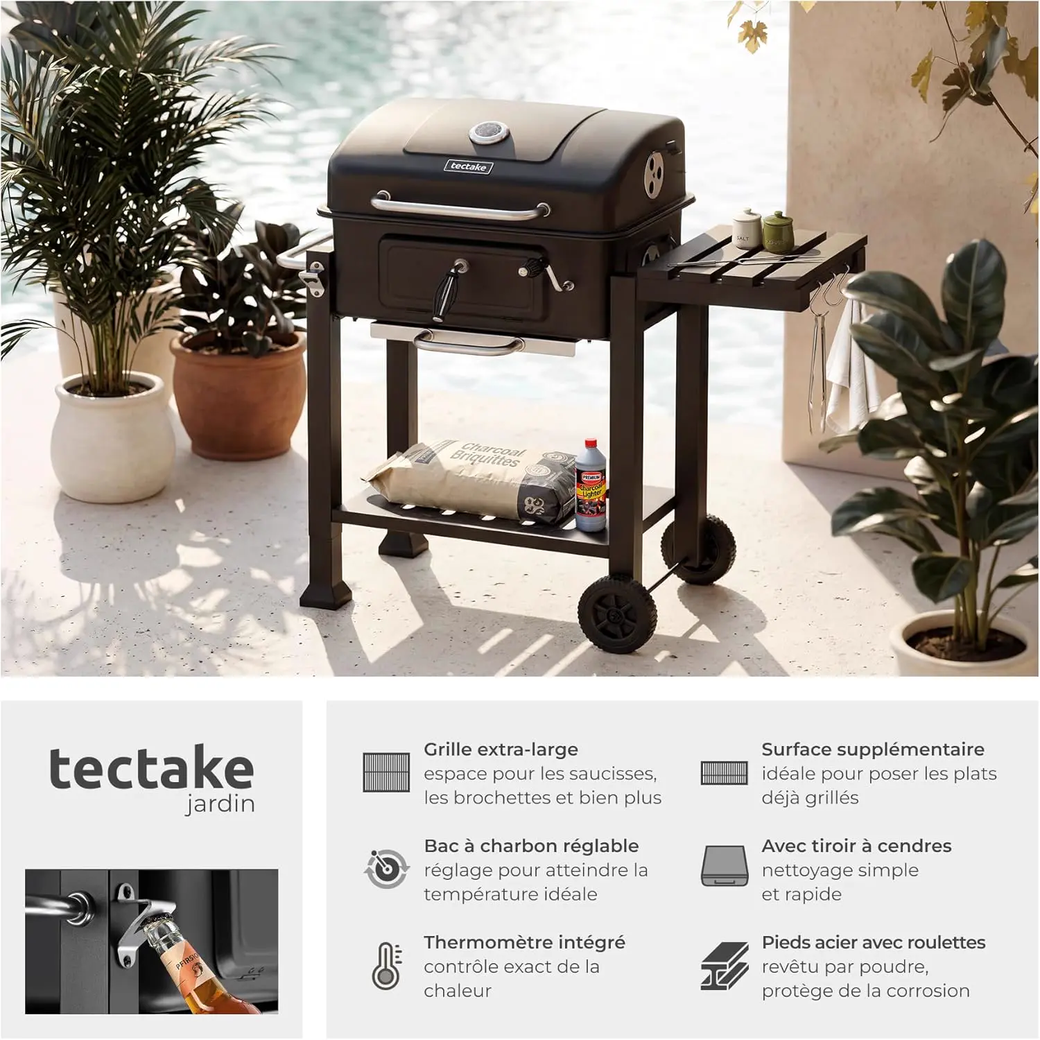 Barbecue weber en bois vue 2
