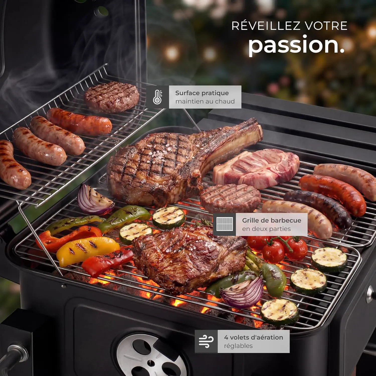 Barbecue weber en bois vue 3