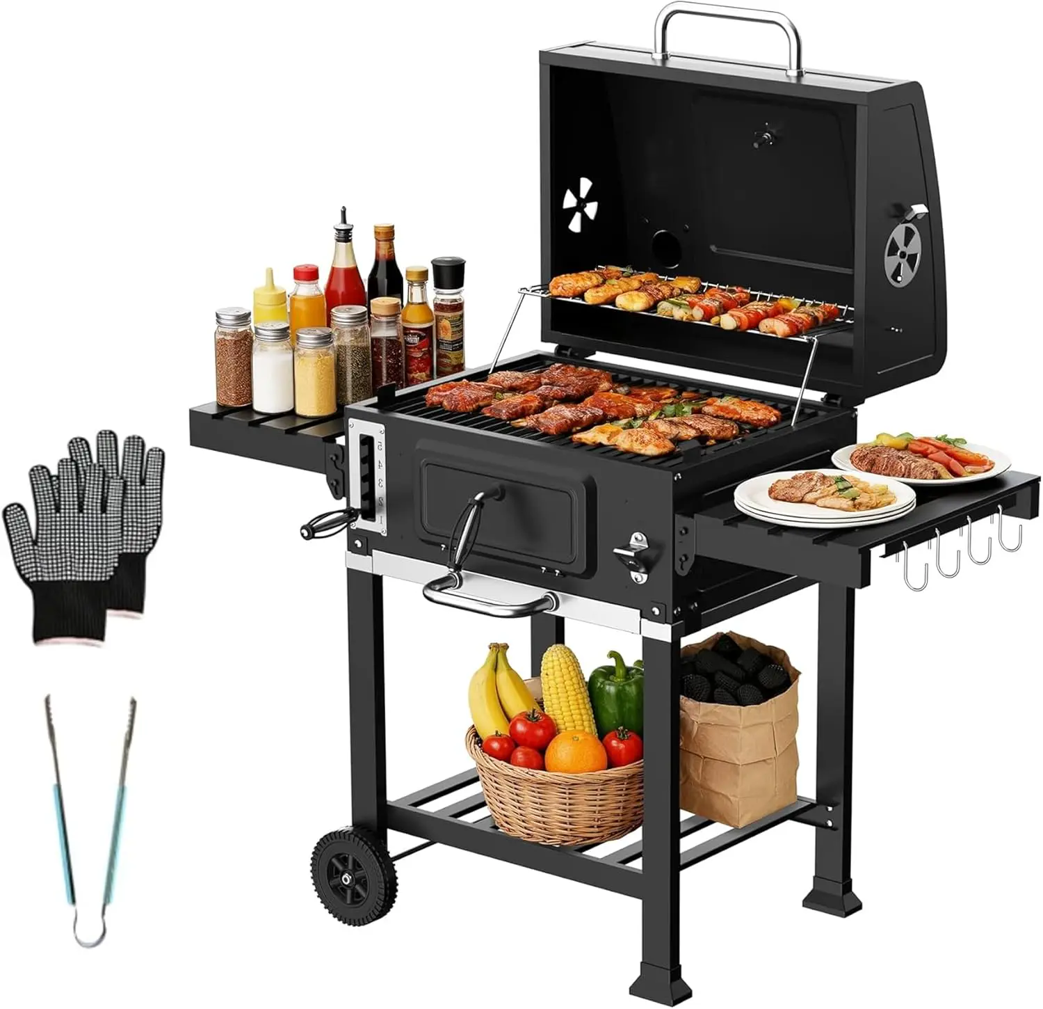 Teeno XXL Barbecue au Charbon de Bois
