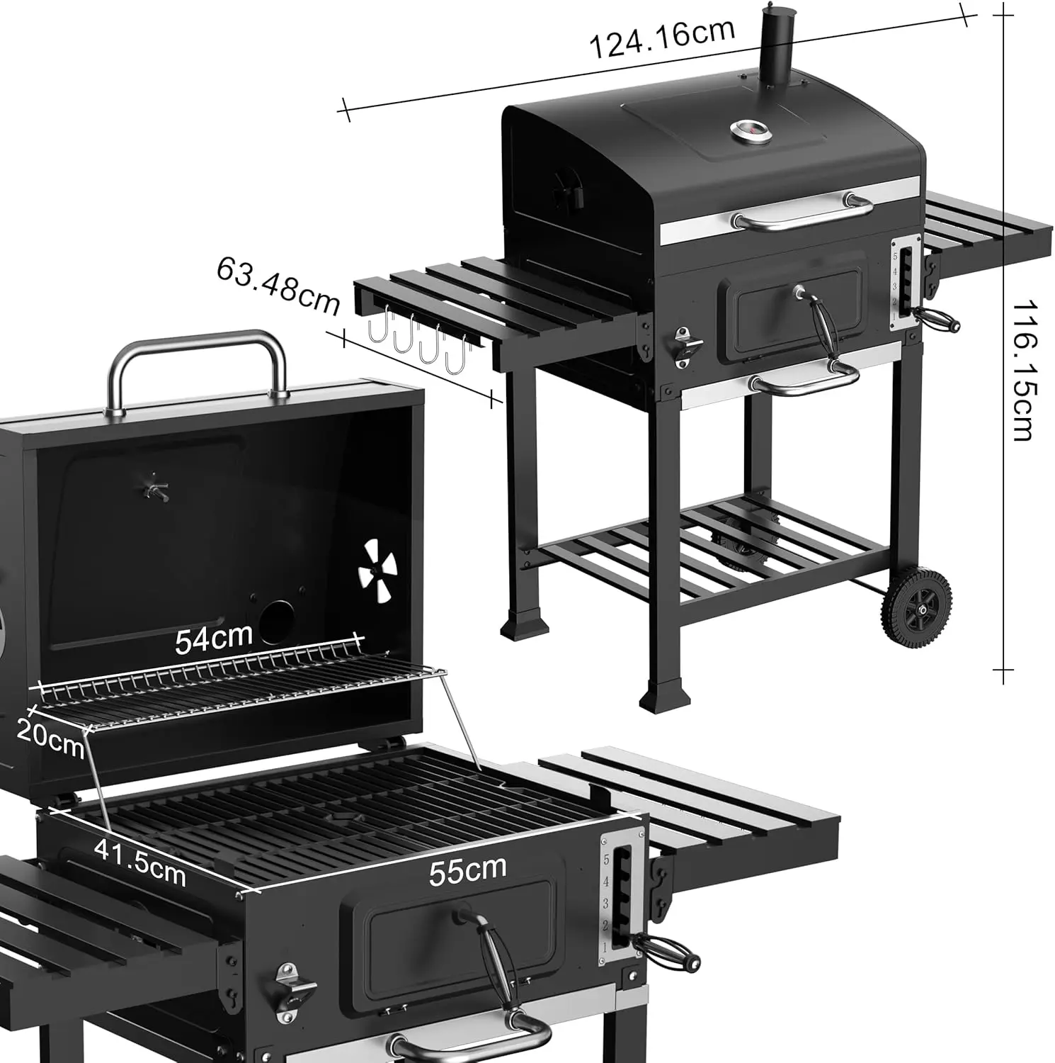 Barbecue weber en bois vue 3