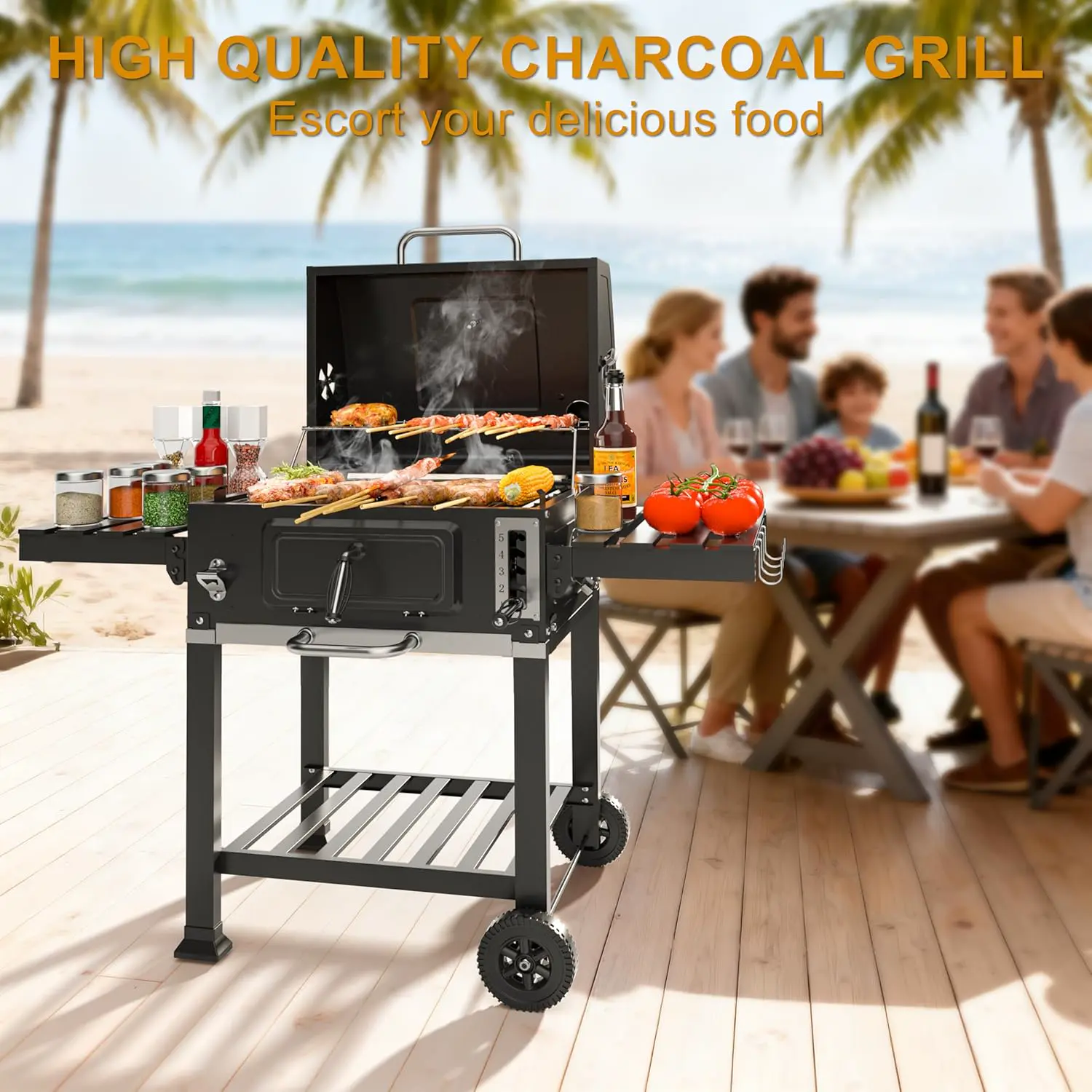 Barbecue weber en bois vue 4