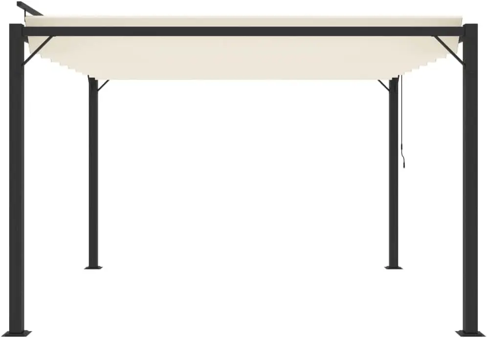 Pergola en aluminium crème 3x3 m vue 5