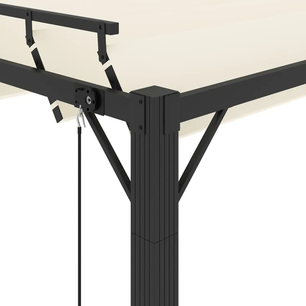 Pergola en aluminium crème 3x3 m vue 6