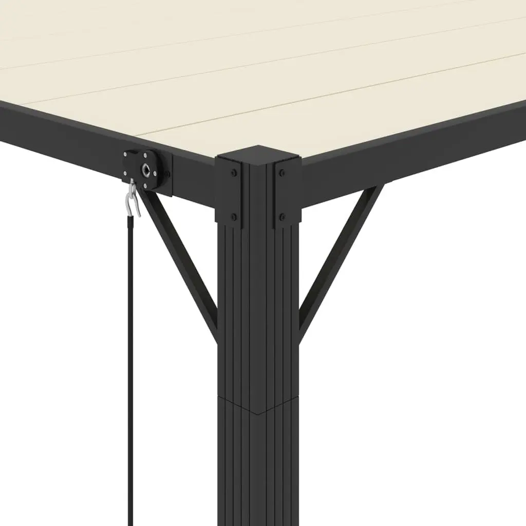 Pergola en aluminium crème 3x3 m vue 7