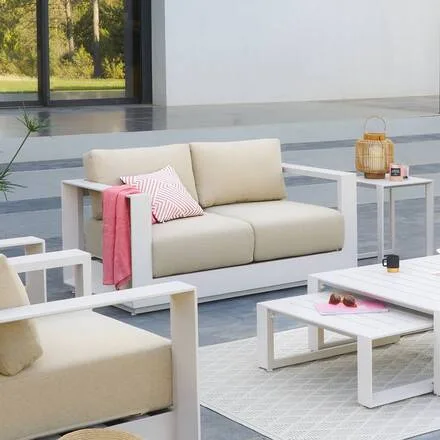 Canapé de jardin MANORA Avoine / Beige Zébrano