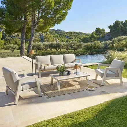 Salon de jardin CORELIA Beige & Argile