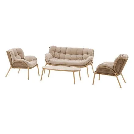 Salon de jardin LANOA Beige vue 2