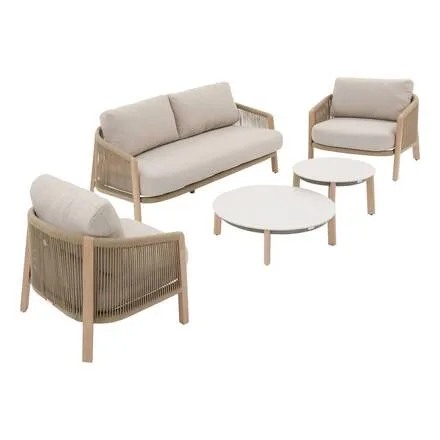 Salon de jardin TROIA Beige vue 3