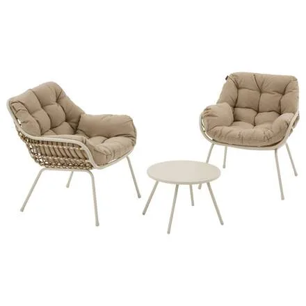 Salon duo SANDRA Beige / Argile vue 2