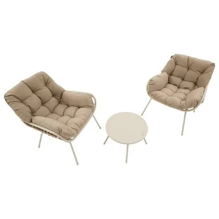 Salon duo SANDRA Beige / Argile vue 3