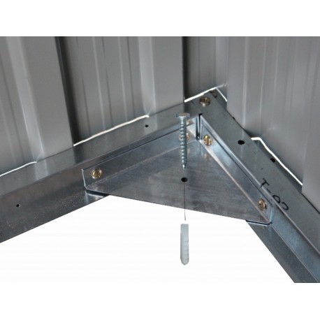 Abri de jardin en métal en métal gris 3,4x3,2 m vue 10