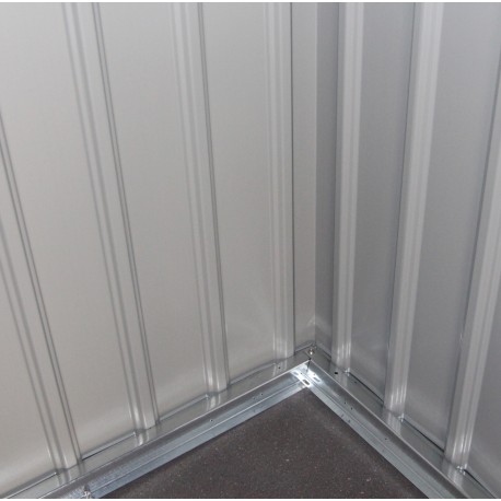 Abri de jardin en métal en métal gris 3,4x3,2 m vue 6