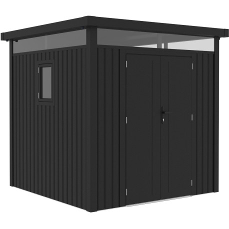 Abri de jardin en métal en métal gris 2,2x2,2 m vue 6