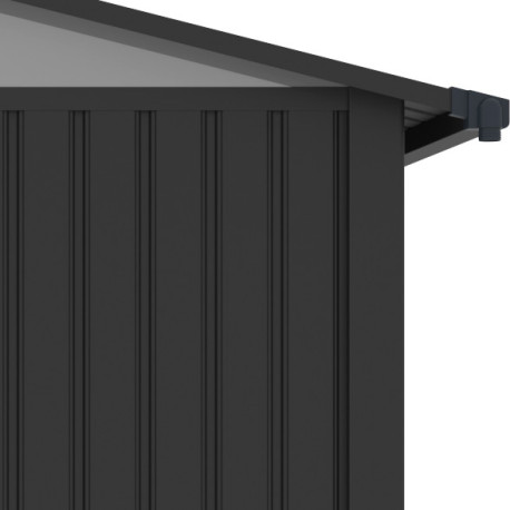 Abri de jardin en métal en métal gris 2,8x2,8 m vue 6
