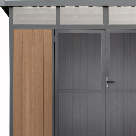 Abri de jardin en bois marron 2,9x2,2 m vue 6