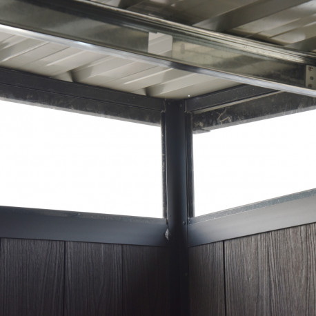 Abri de jardin en bois marron 2,9x2,2 m vue 8