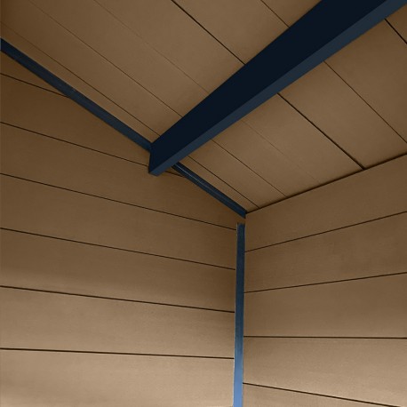Abri de jardin en bois marron 3x3 m vue 9