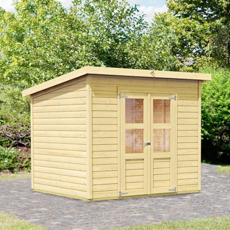 Abri de jardin en bois en bois marron 2,4x2,1 m vue 2