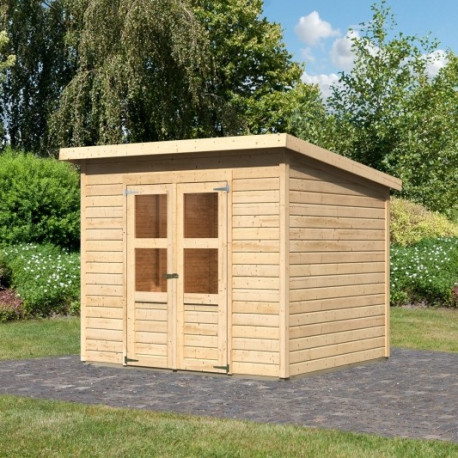 Abri de jardin en bois en bois marron 2,4x2,1 m vue 5