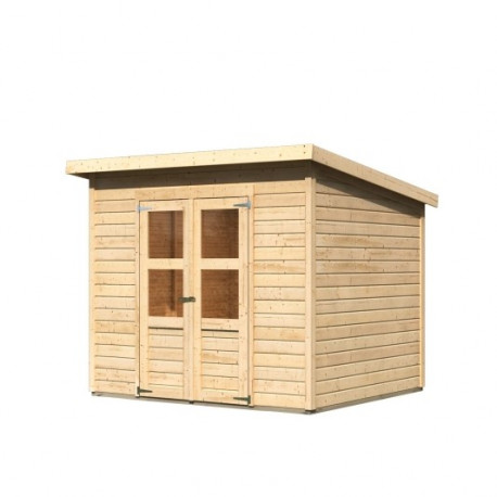 Abri de jardin en bois en bois marron 2,4x2,1 m vue 7