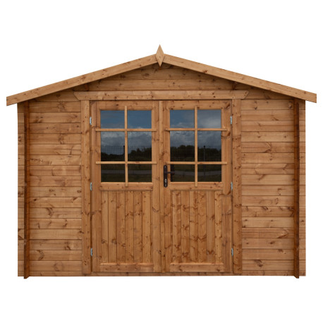 Abri de jardin en bois en bois marron 3x2 m vue 3
