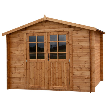 Abri de jardin en bois en bois marron 3x2 m vue 4