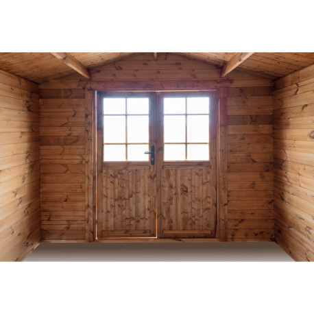 Abri de jardin en bois en bois marron 3x2 m vue 8