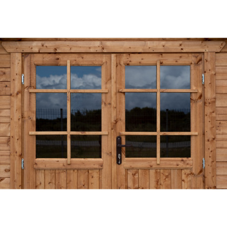 Abri de jardin en bois en bois marron 3x2 m vue 9