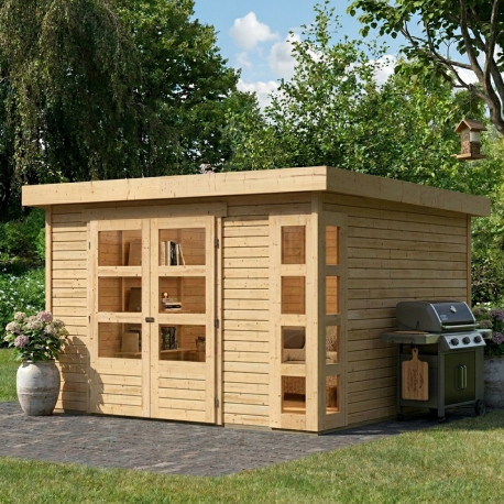 Abri de jardin en bois massif 9,24m² Kerko 6 – Karibu
