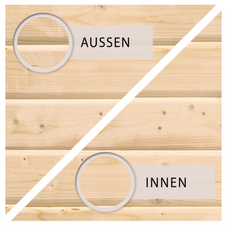 Abri de jardin en bois en bois marron 3x3 m vue 5