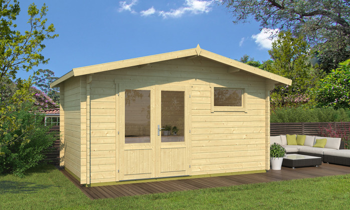 Abri de jardin en bois en bois 3,8x3 m vue 4