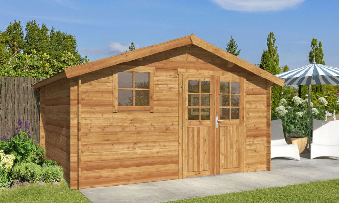 Abri de jardin en bois en bois 3,8x3 m vue 6