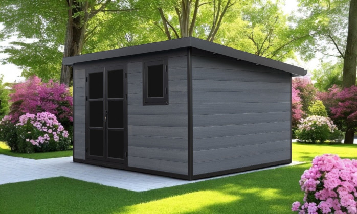 Abri de jardin en bois en bois 3,8x3 m vue 8