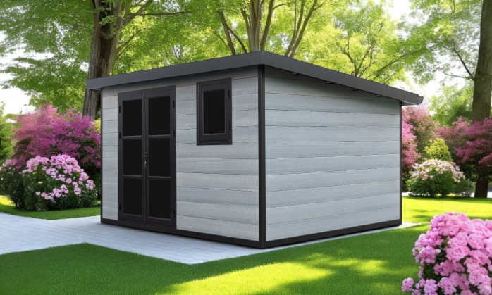 Abri de jardin en bois en bois 3,8x3 m vue 9