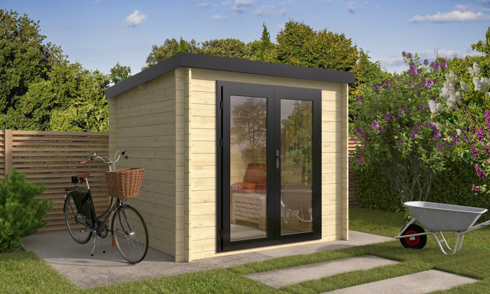 Abri de jardin en bois en métal 2,4x2,1 m vue 3