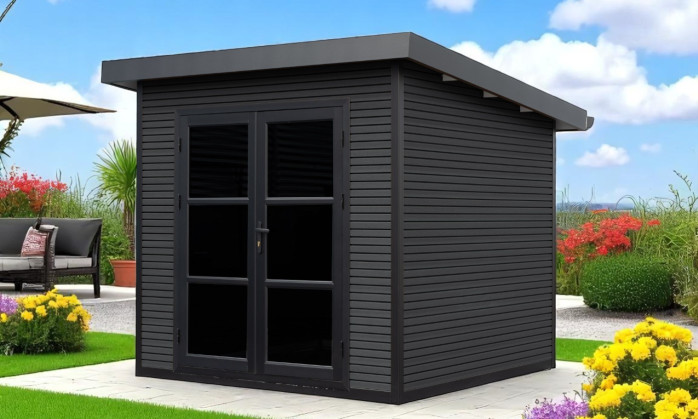 Abri de jardin en bois en métal 2,4x2,1 m vue 8