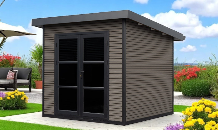 Abri de jardin en bois en métal 2,4x2,1 m vue 9