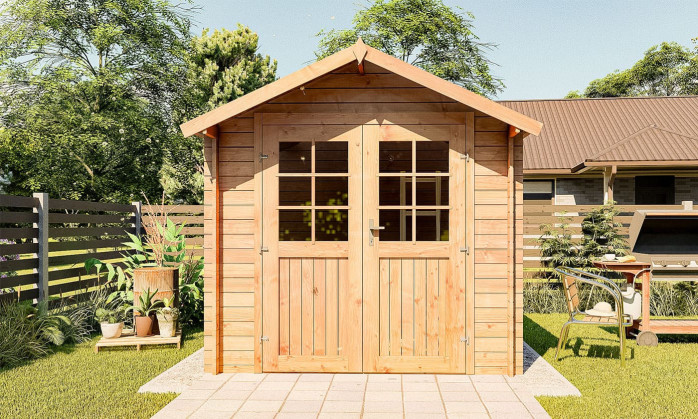 Abri de jardin en bois en bois 2,2x2,2 m vue 3