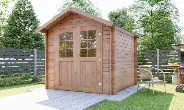 Abri de jardin en bois en bois 2,2x2,2 m vue 4