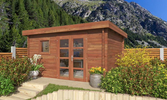 Abri de jardin en bois en bois 3,9x3 m vue 9
